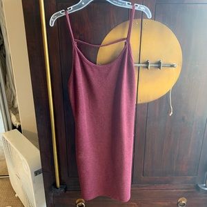 Stella burgundy mini dress